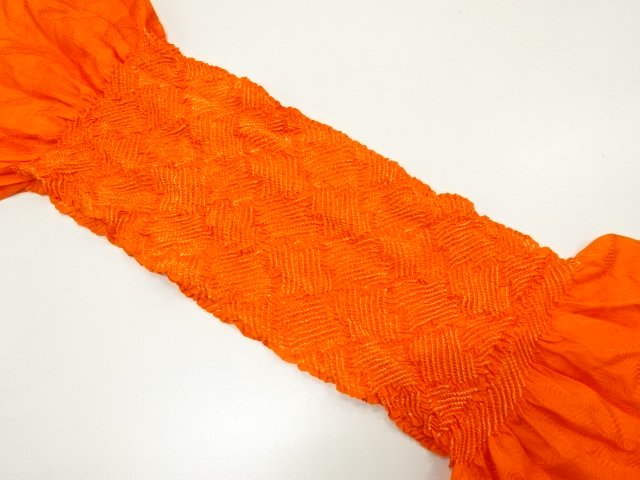 JAPANESE KIMONO / OBIAGE / SILK / SHIBORI